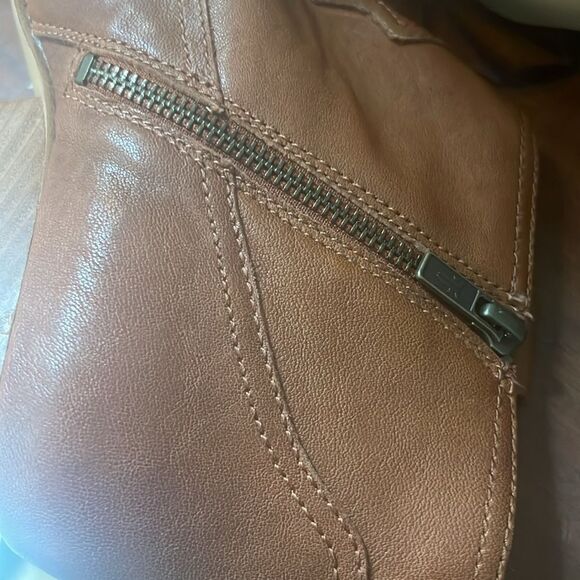 FRYE REINA LEATHER ANKLE BOOTIE‎ SAND SIZE 10M - Picture 6 of 9